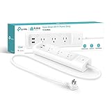Kasa Smart Plug Power Strip KP303, Surge Protector with 3 Individually Controlled Smart Outlets and 2 USB Ports, Works with...