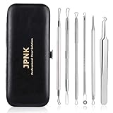 JPNK 6 PCS Blackhead Remover Comedones Extractor Acne Removal Kit for Blemish, Whitehead Popping, Zit Removing for Nose Face...