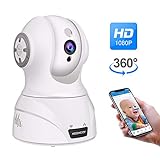 Wireless IP Camera, Pan Tilt Zoom 1080P WiFi Home Security Camera Pet Baby Monitor 2 Way Audio, Motion Detection, Night...
