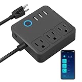 Smart Power Strip, WiFi Surge Protector Work with Alexa Google Home, Smart Plug Outlets with 3 USB 3 Charging Port, Home...