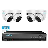 REOLINK 5MP 8CH Home Security Camera System, 4pcs Wired 5MP Outdoor PoE IP Cameras, 4K 8CH NVR with 2TB HDD for 24-7...