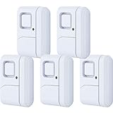 GE Personal Security Window and Door Alarm, 5 Pack, DIY Home Protection, Burglar Alert, Magnetic Sensor, Off/Chime/Alarm,...