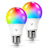 Smart Light Bulbs [2 Pack], WiFi & Bluetooth 5.0, Compatible w/ Alexa & Google Without Hub, Dimmable, Music Sync, Schedules,...