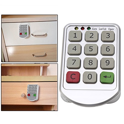 Electronic Cabinet Lock Set, Intelligent Digit Keypad Password Door Code Locks Keyless Locker Safety Security Lock Drawer