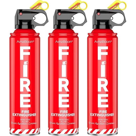 Fire Extinguisher Aerosol Spray 3-Pack with Brackets