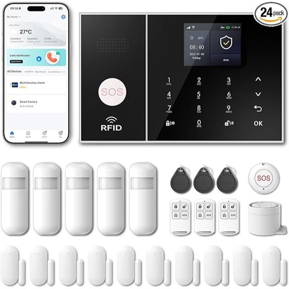 PGST WiFi Home Alarm Security System (24 Pieces)