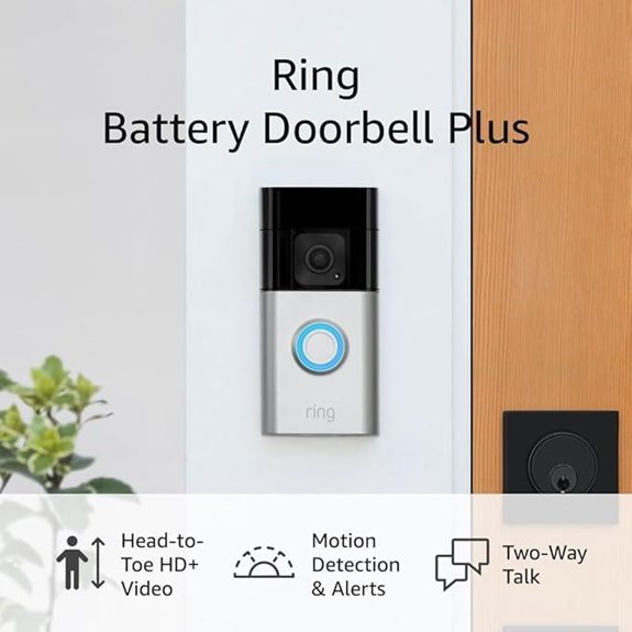 Ring Battery Doorbell Plus with HD Video & Alerts