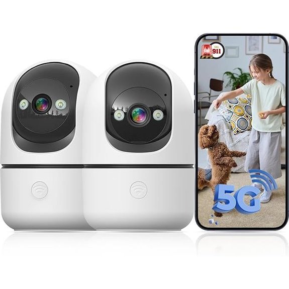 Indoor 5G & 2.4G WiFi Security Cameras (2-Pack)