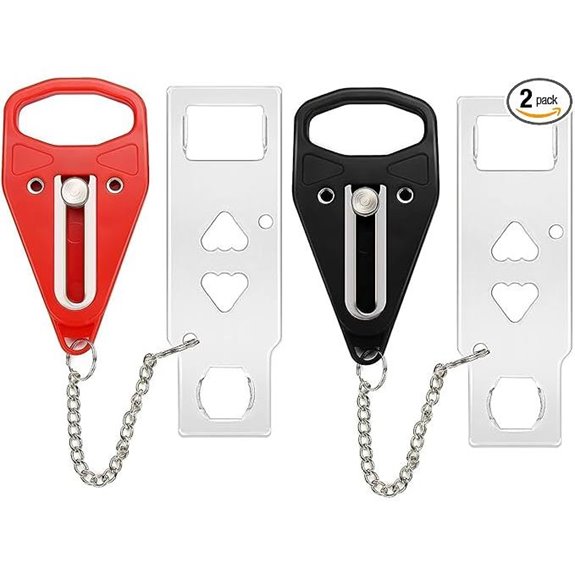 Portable Door Lock 2-Pack for Privacy and Safety