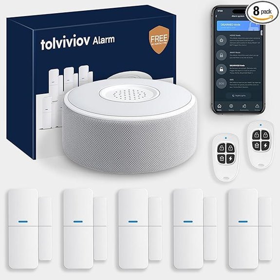 Tolviviov WiFi Smart Door/Window Alarm System Kit