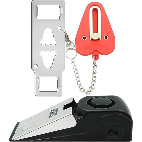 Portable Door Lock & Alarm Set for Travel