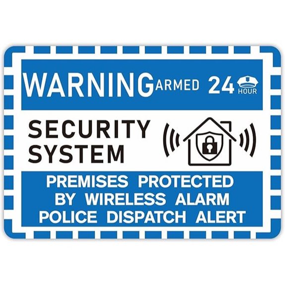 Security Alarm System Warning Sticker for Home