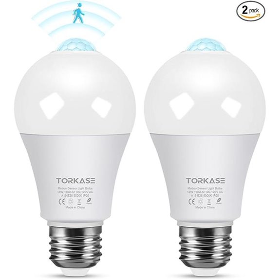 Motion Sensor LED Light Bulbs (2-Pack)