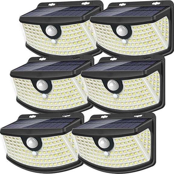 Aootek Solar Motion Sensor Lights 120 LEDs (6-Pack)