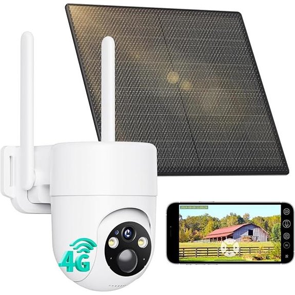 LIWAN 4G LTE Solar Security Camera with Night Vision
