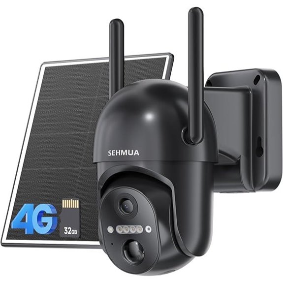 SEHMUA 4G LTE Solar Security Camera Wireless Outdoor