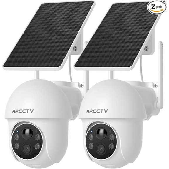 Solar Security Cameras Wireless Outdoor (2 Pack)