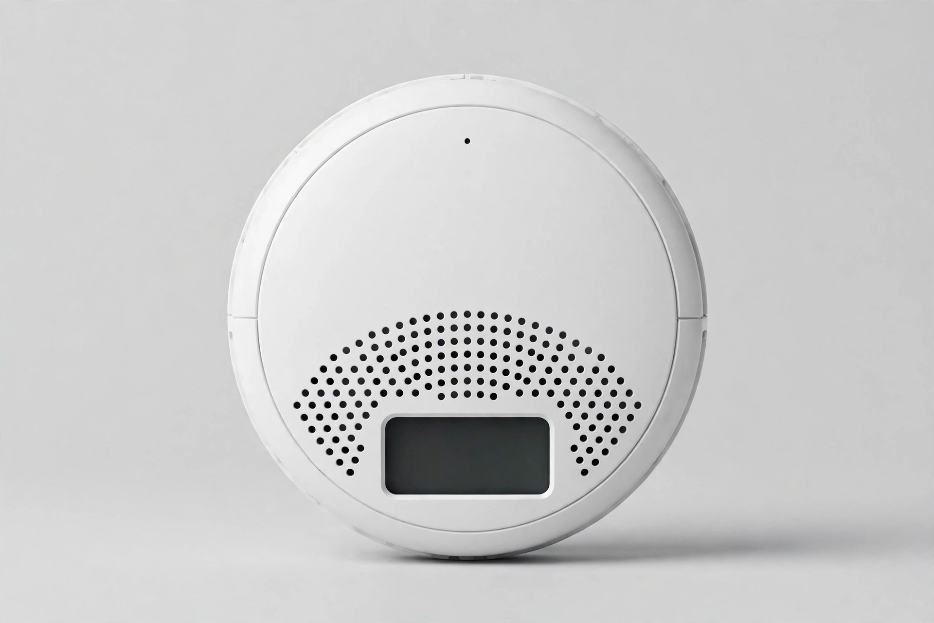 White combo smoke and CO detector with digital display